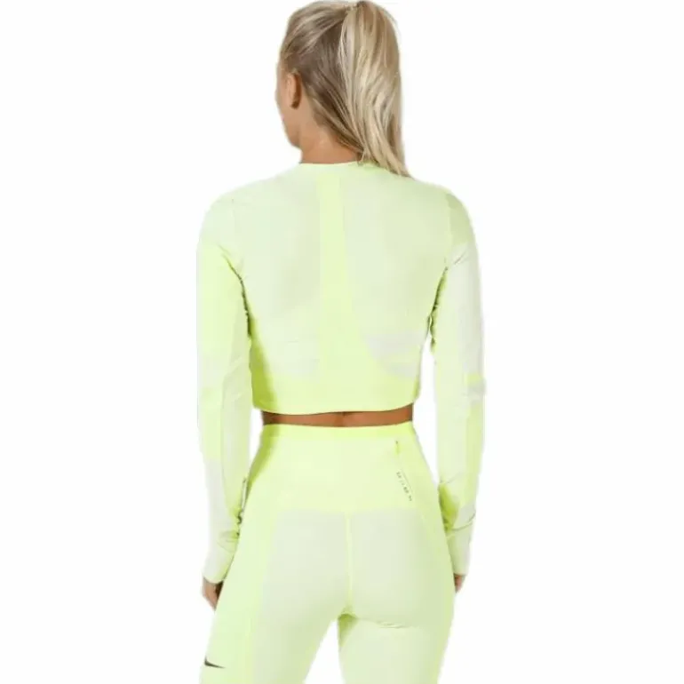 Run Tech Pack Knit Top LS White/Green
