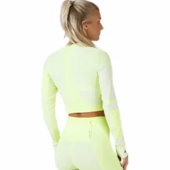 Run Tech Pack Knit Top LS White/Green