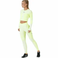 Run Tech Pack Knit Top LS White/Green