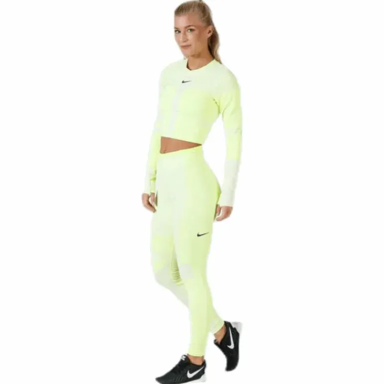 Run Tech Pack Knit Top LS White/Green