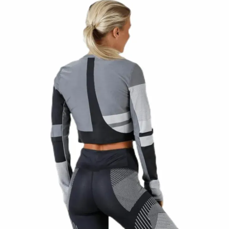 Run Tech Pack Knit Top LS Black/Grey