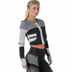 Run Tech Pack Knit Top LS Black/Grey
