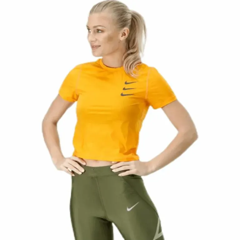 Running Division Top Crop Orange