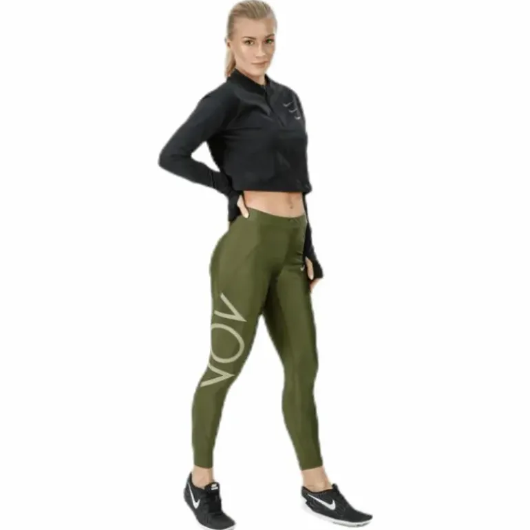 Running Division Warm Top Crop Black