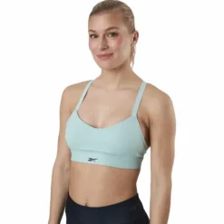 S Lux Strappy Sports Bra Green