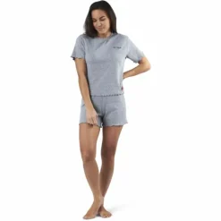 Sara Rib Pyjama Set Grey