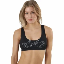 Scoop Neck Bikini Top Black