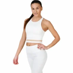 Seamless Crop Tank White