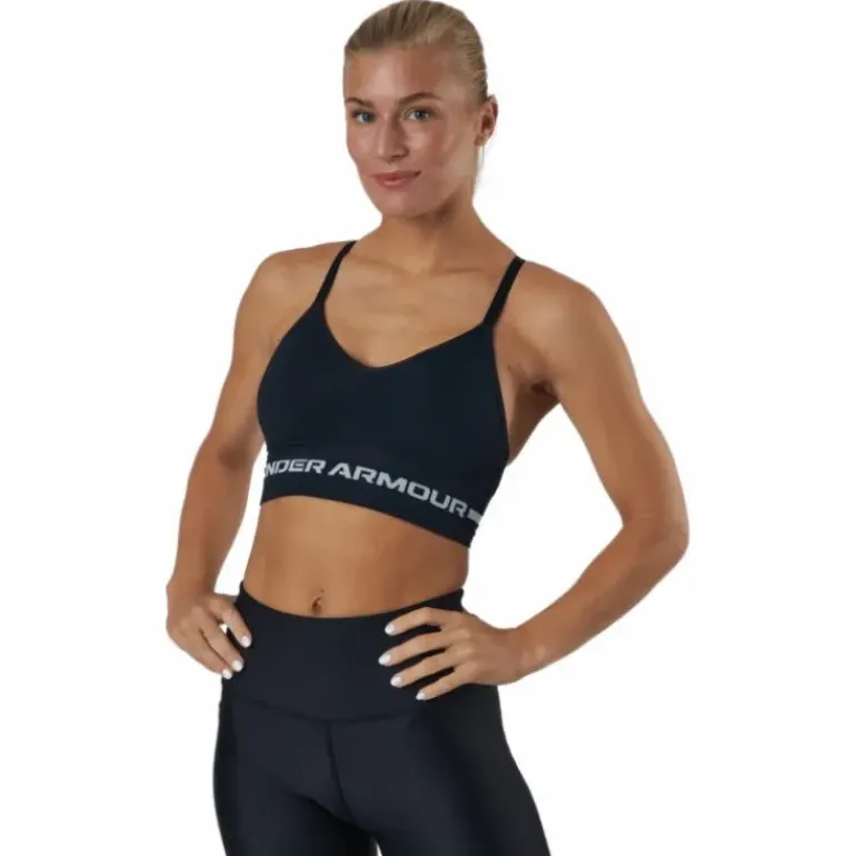 Seamless Low Long Bra Black