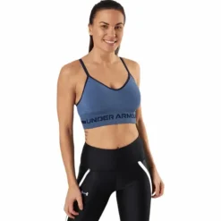 Seamless Low Long Htr Bra Blue