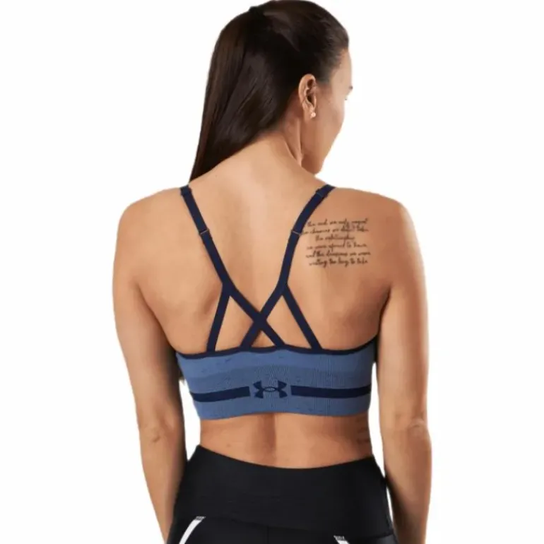 Seamless Low Long Htr Bra Blue