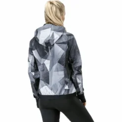 Shield Hood Printed Flash Jacket Black