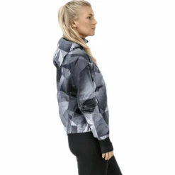 Shield Hood Printed Flash Jacket Black