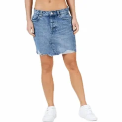 Sky Life Reg Dnm Skirt Blue