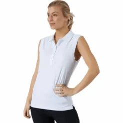 Sleeveless Polo White