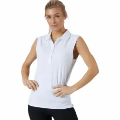 Sleeveless Polo White