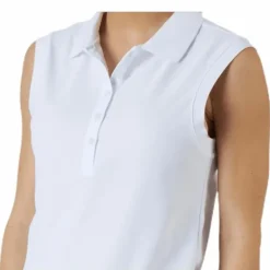 Sleeveless Polo White