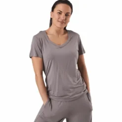 Sophisticated Modal S/S V-Neck Beige
