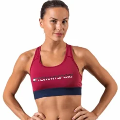Sports Bra Medium Tri Logo Red