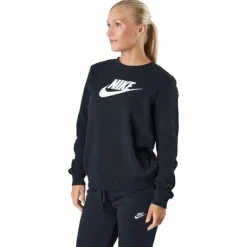 Sportswear Club Fleece Women's Crew BLACK/WHITE