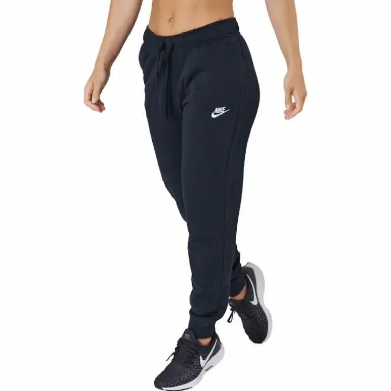 Sportswear Club Fleece Women's Mid-Rise Joggers BLACK/WHITE