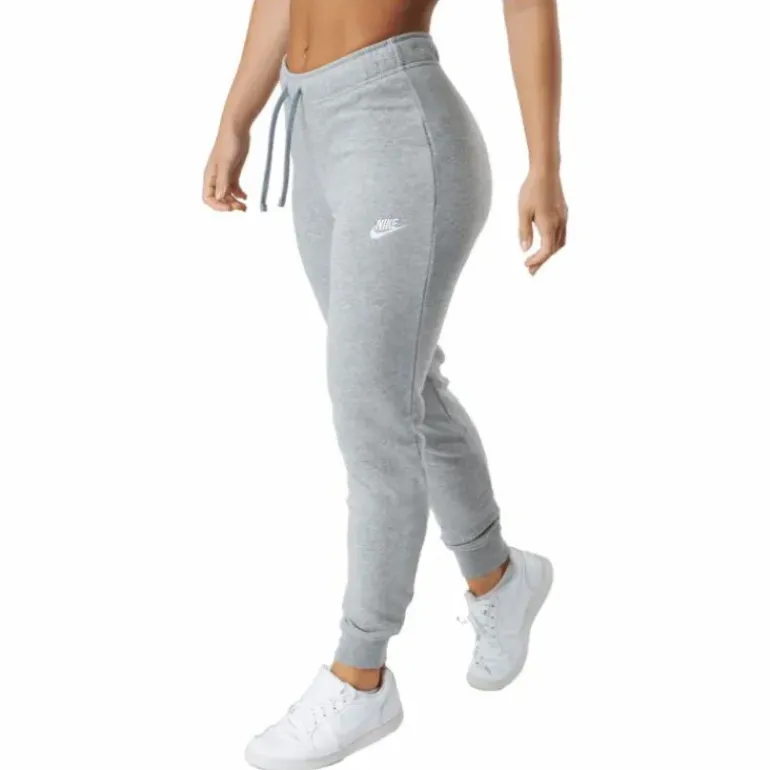 Sportswear Club Fleece Women's Mid-Rise Pants DK GREY HEATHER/WHITE