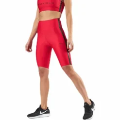 Stripe Bike Tights Red