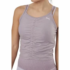 Studio Foundation Ruched Tank Quail Heather