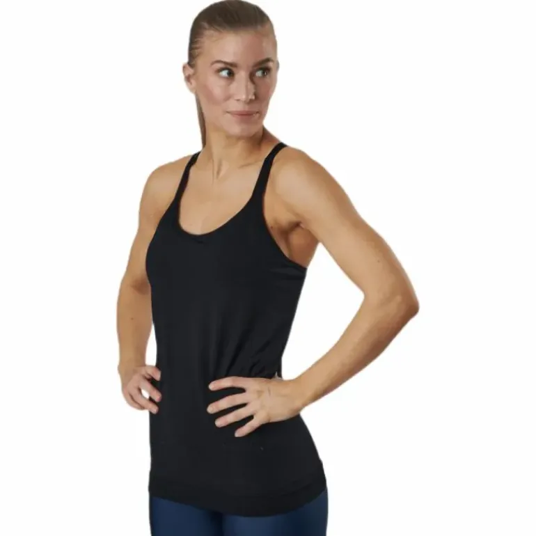 Sun Seamless Tank Top Black
