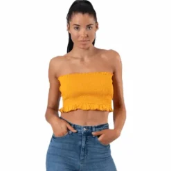Sunny Bandeau Smock Top Yellow