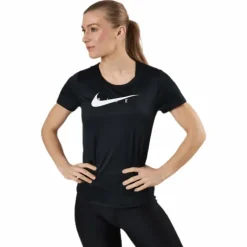 Swoosh Run Top SS Black/Silver