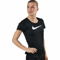 Swoosh Run Top SS Black/Silver