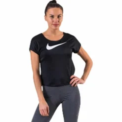 Swoosh Run Top SS White/Black