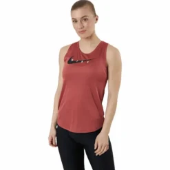 Swoosh Running Tank Red