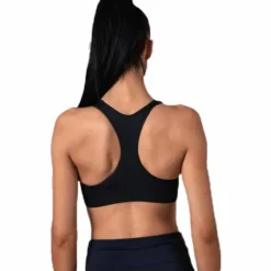Swoosh Women's Medium-Support Non-Padded Sports Bra BLACK/WHITE/WHITE
