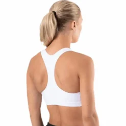 Swoosh Women's Medium-Support Non-Padded Sports Bra WHITE/BLACK