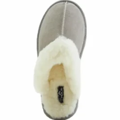 Tamara W Warm Leather Slipper Chateau Gray