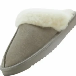 Tamara W Warm Leather Slipper Chateau Gray