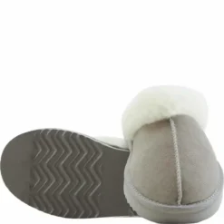 Tamara W Warm Leather Slipper Chateau Gray