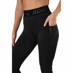 Techfit Long Branded Elastic Tight Black / White