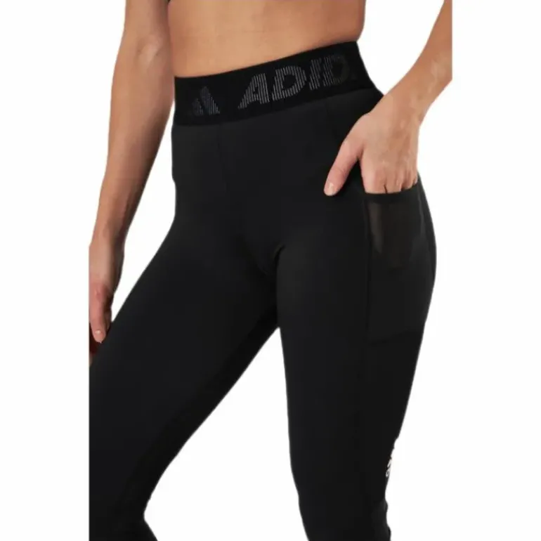 Techfit Long Branded Elastic Tight Black / White