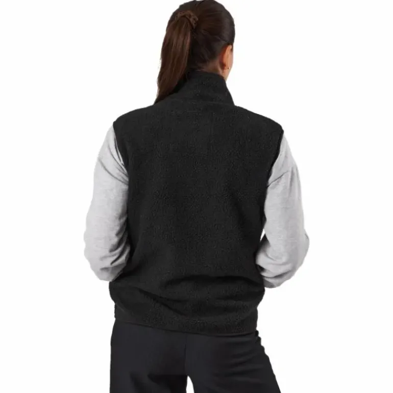Teddy Pile Vest Black