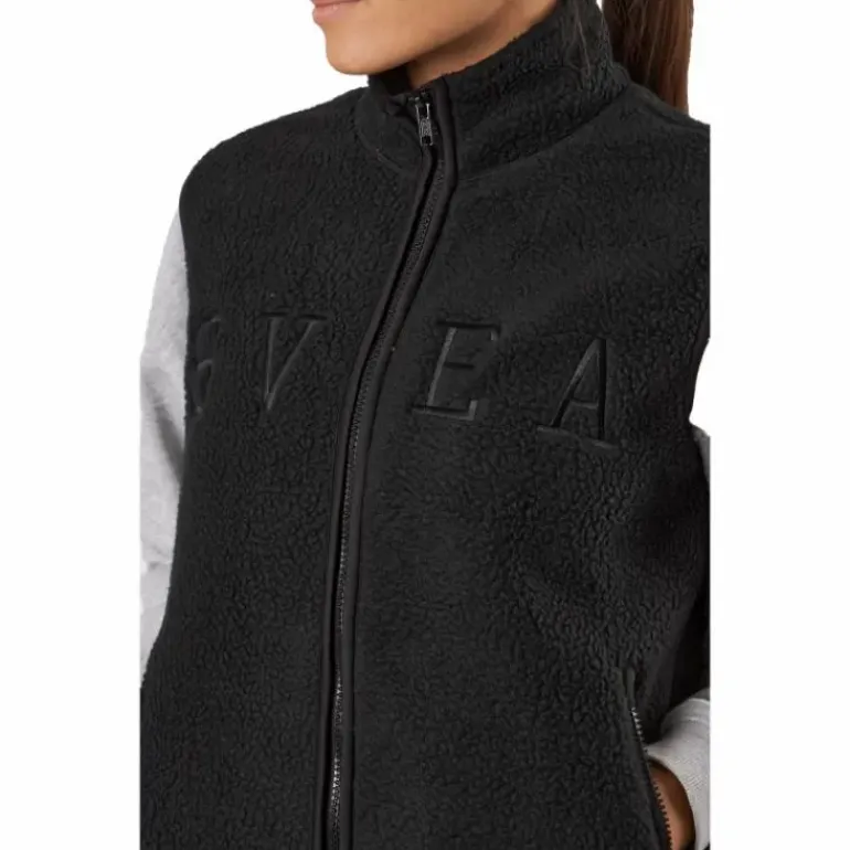 Teddy Pile Vest Black