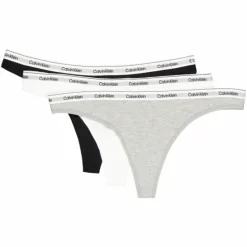 Thong 3pk Black/white/grey Heather