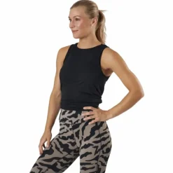 Tie Back Tank Black