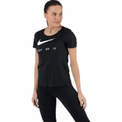 Top SS Swoosh Run White/Black