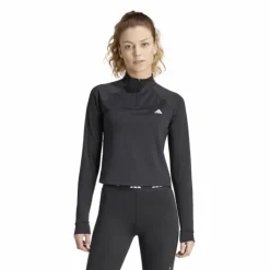 Train Essentials Minimal Branding 1/4-Zip Cover Up Black