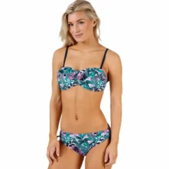 Tropic Garden Padded Bandeau Pink/Blue/Green