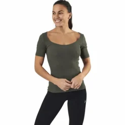 T-shirt Ribbed Green