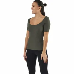 T-shirt Ribbed Green